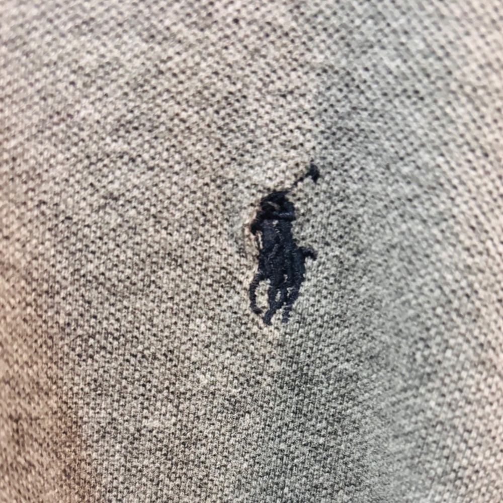 Polo Ralph Lauren Polo Shirt Mens XL Gray Excellent Long Sleeve Pique Logo - Picture 2 of 7